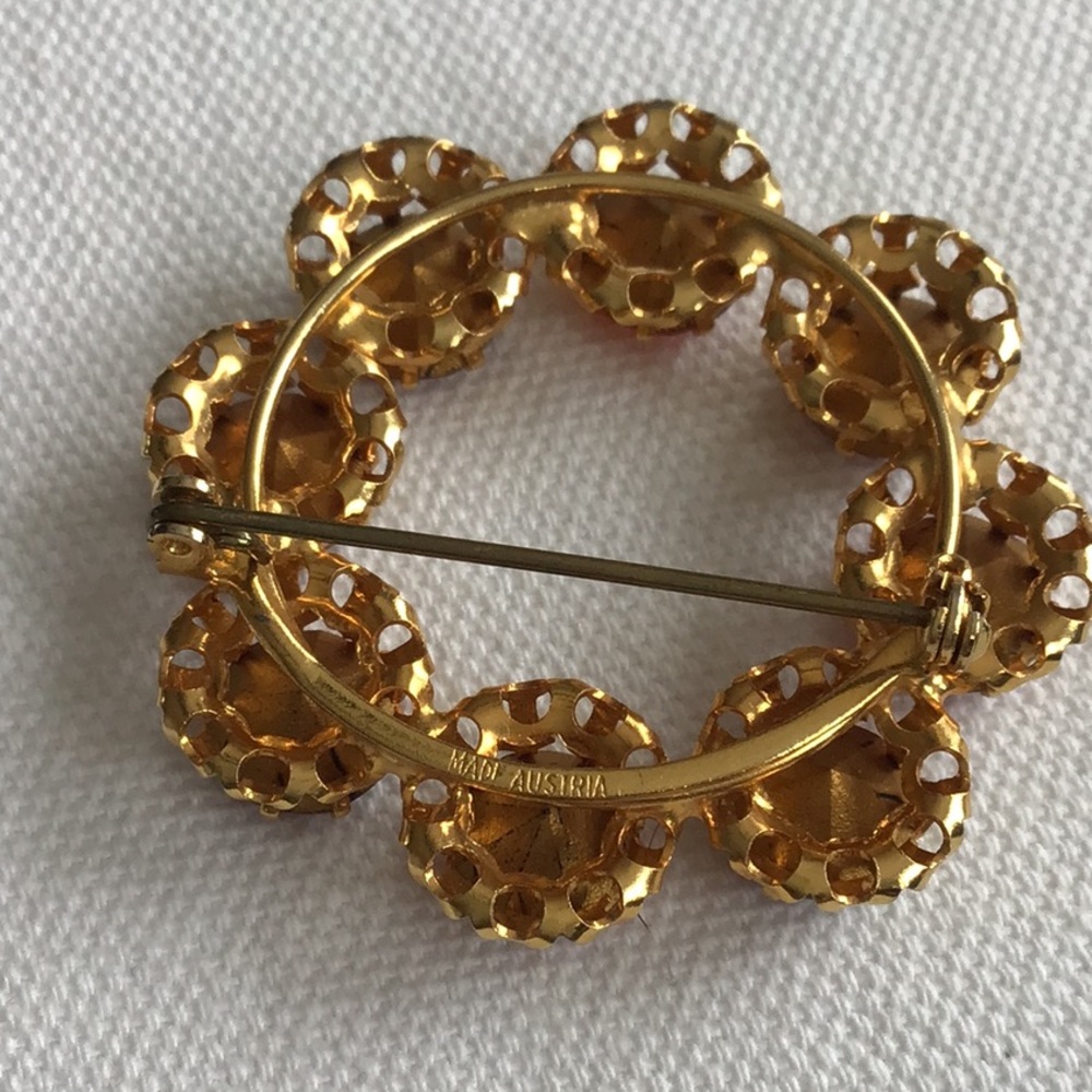 Vintage Austrian Rhinestone Brooch - Picture 3 of 4